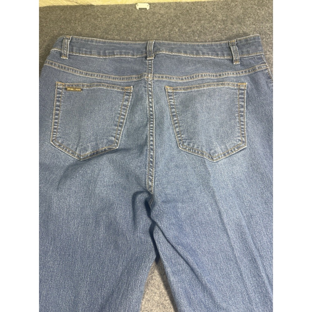 Michael Kors Wide Leg Patch Pocket Denim Jeans Size 12 - Picture 10 of 11
